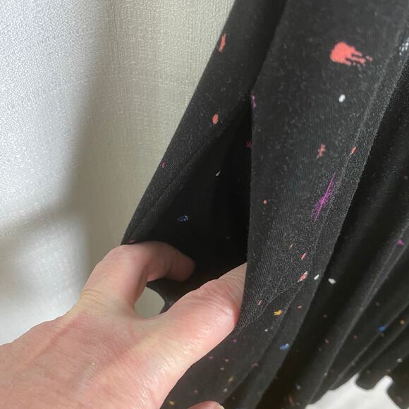 Torrid Super Soft Black Star Print Skater Mini Dress Sz.1 - Picture 12 of 16